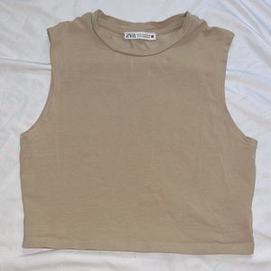 Zara Tan Crop Top